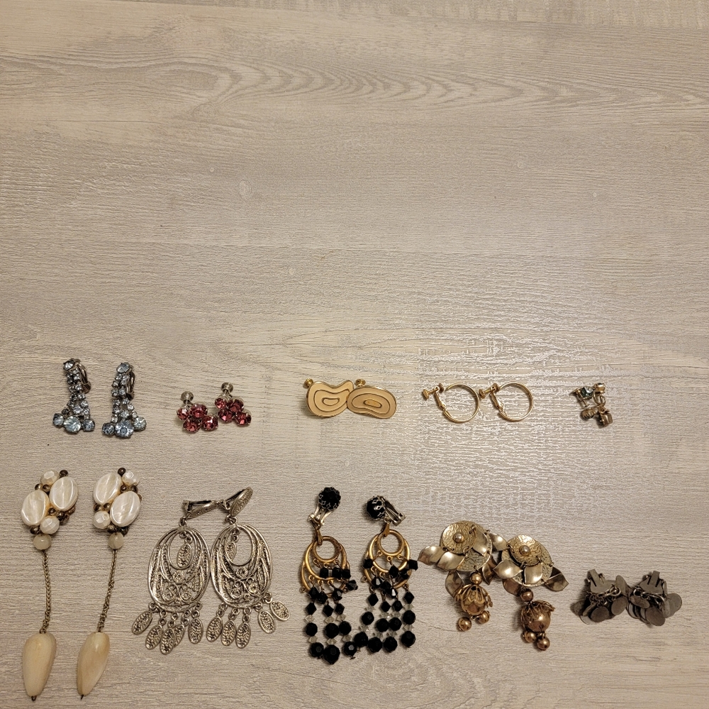 Clip-on and screw back earrings